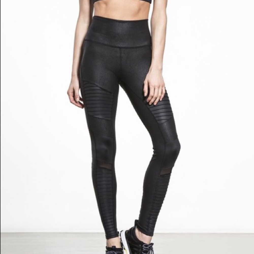 Alo Yoga Performance High Waist Moto Leggings - L